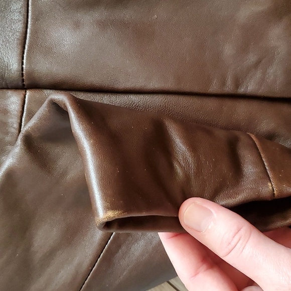 Juliet Michelle Brown Genuine Leather Jacket - Picture 6 of 13